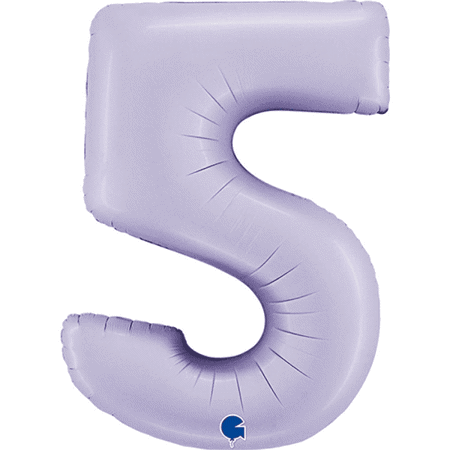 Giant Lilac Number Five Balloon 40 Inches I Foil Number Balloons I My Dream Party Shop UK