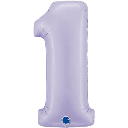 Giant Lilac Number One Balloon 40 Inches I Foil Number Balloons I My Dream Party Shop UK