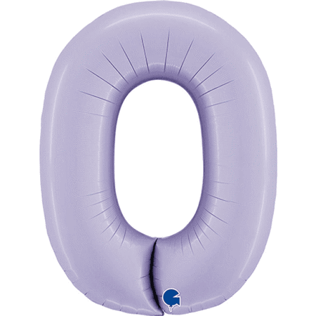 Giant Lilac Number Zero Balloon 40 Inches I Foil Number Balloons I My Dream Party Shop UK