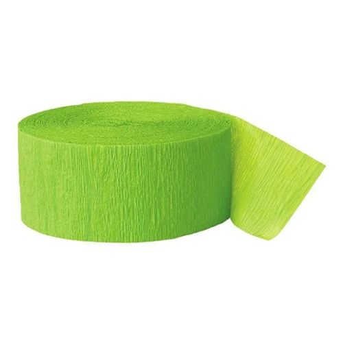 Lime Green Crepe Streamer (24 Metres)