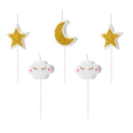 Little Moon and Stars Candles I Little Moon and Stars Party Decorations I My Dream Party Shop UK