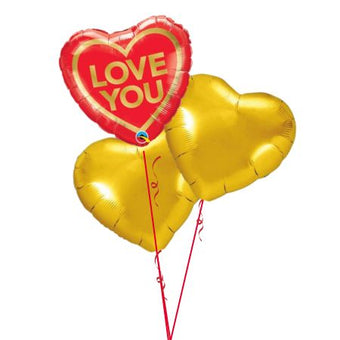 Love You Red Heart Helium Bouquet I Valentine's Balloons Ruislip I My Dream Party Shop 