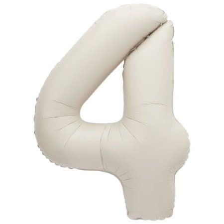 Matt Cream Number Four Balloon I Helium Number Balloons Collection Ruislip I My Dream Party Shop