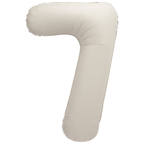 Matt Cream Foil Number Seven Balloon 34 Inches I Milestone Birthday Balloons I My Dream Party Shop 