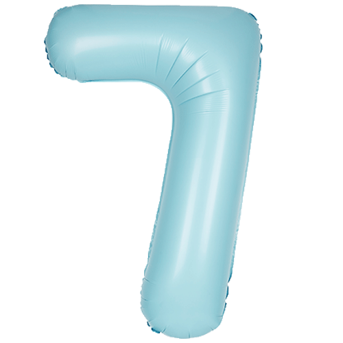 Pastel Blue Number Balloons, 34 Inches (Un-inflated)