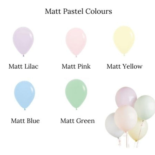 Pastel Matt Colours for Balloon Number Column I Balloon Packages Ruislip