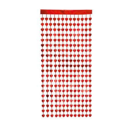 Metallic Red Heart Backdrop I Party Backdrops I My Dream Party Shop UK
