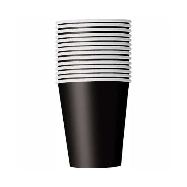 Midnight Black Party Cups (14 Pack)