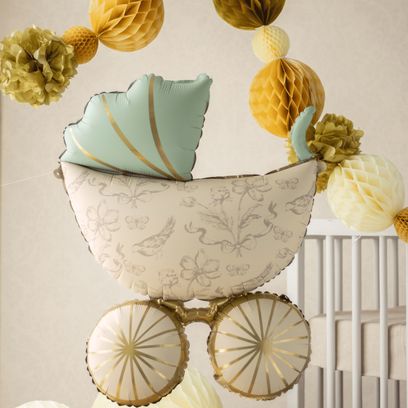 Mint Green Baby Pram Balloon I New Baby Balloons I My Dream Party Shop UK
