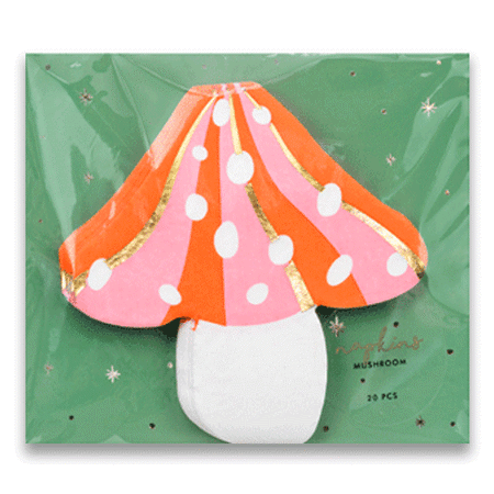 Mushroom Shaped Party Napkins I Woodland Party Supplies I My Dream Party Shop UK