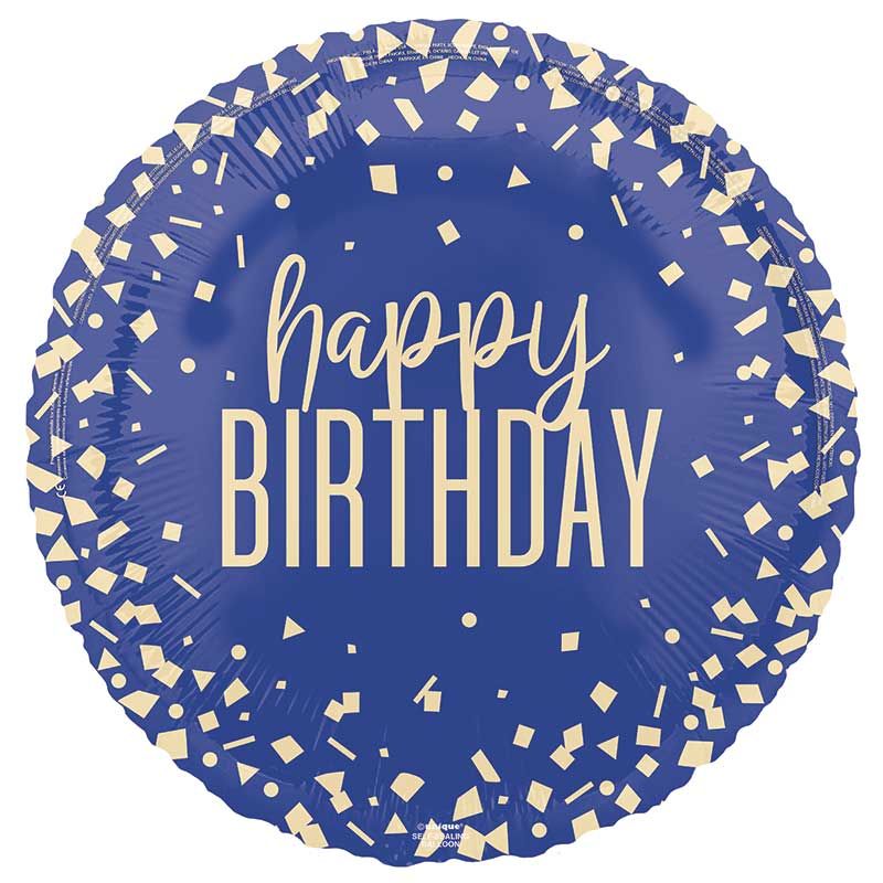  Navy Confetti Happy Birthday Balloon I Happy Birthday Balloons I My Dream Party Shop UK