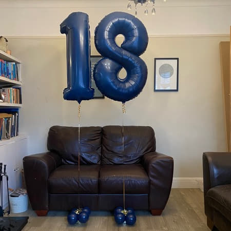 Navy 18 Helium Number Balloons I Balloons for Collection Ruislip I My Dream Party Shop