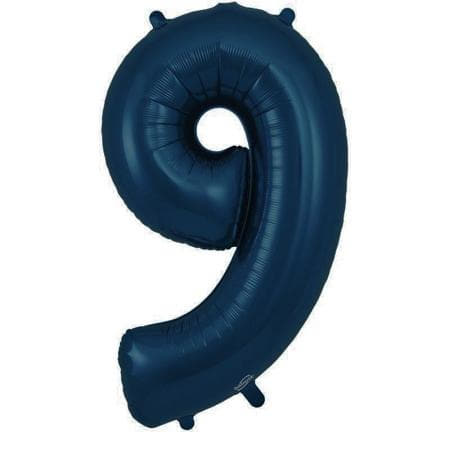 Helium Inflated Navy Foil Number Nine Balloon I Balloons Collection Ruislip I My Dream Party Shop
