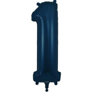 Helium Inflated Navy Foil Number One Balloon I Balloons Collection Ruislip I My Dream Party Shop