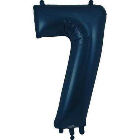 Helium Inflated Navy Foil Number Seven Balloon I Balloons Collection Ruislip I My Dream Party Shop