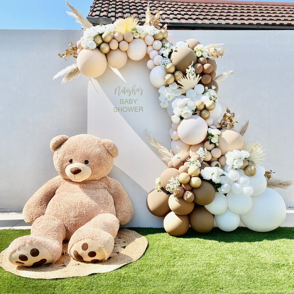 Neutral Boho Teddy Bear Balloon Sailboard Arch I Baby Shower Balloons I My Dream Party Shop Ruislip