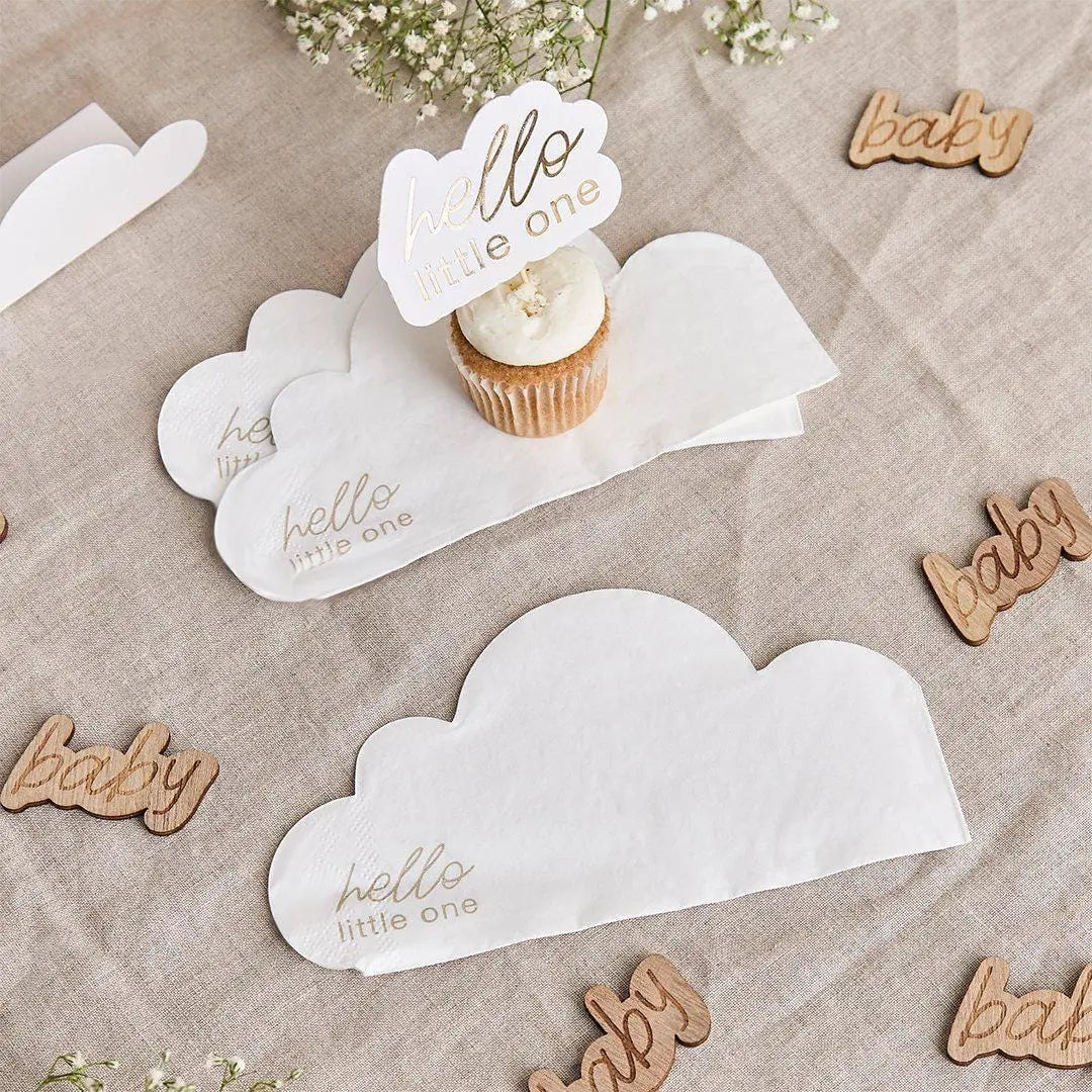 Cloud Shaped Hello Little One Napkins I Baby Shower Decorations I My Dream Party Shop