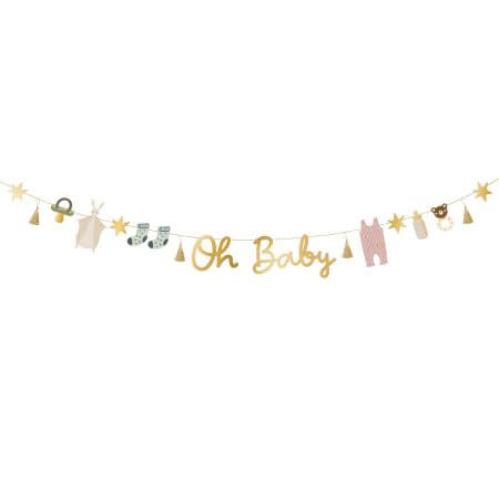 Oh Baby Garland I Baby Shower Decorations I My Dream Party Shop UK