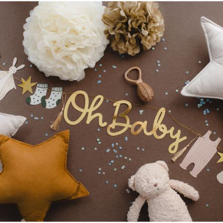 Oh Baby Garland I Gender Reveal Decorations I My Dream Party Shop UK