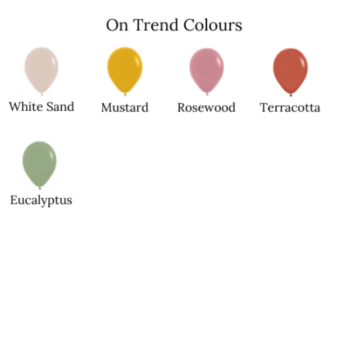 On Trend Colours for Balloon Number Column I Balloon Packages Ruislip