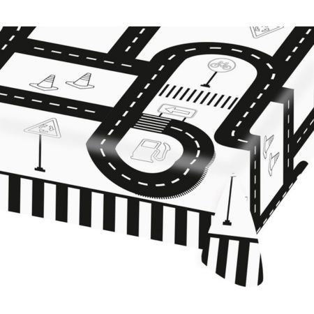 On The Road Paper Table Cover I Racing Car Party Supplies I My Dream Party Shop UK