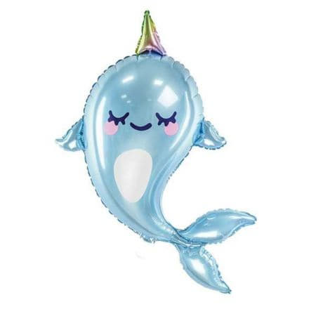 Blue Party Narwhal Balloon I Under the Sea Party Balloons I My Dream Party Shop UK