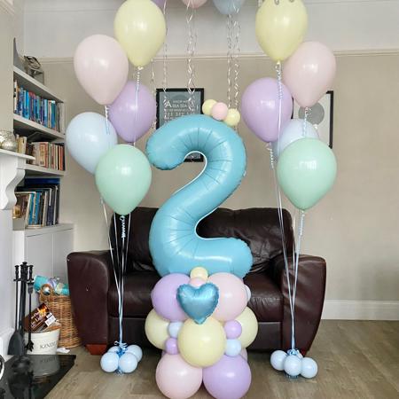 Pastel Number Two Number Column I Children&#39;s Number Columns I My Dream Party Shop Ruislip