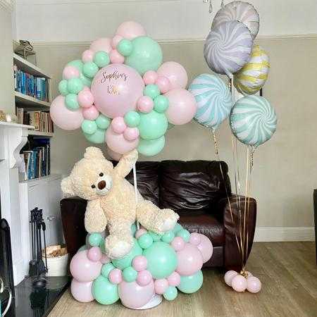 Pastel Teddy Bear Balloon Cloud I Balloons for Collection Ruislip I My Dream Party Shop