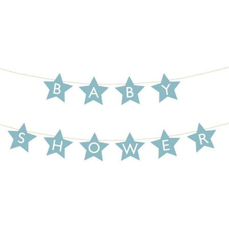 Pastel Blue Baby Shower Banner I Blue Baby Shower Decorations I My Dream Party Shop UK