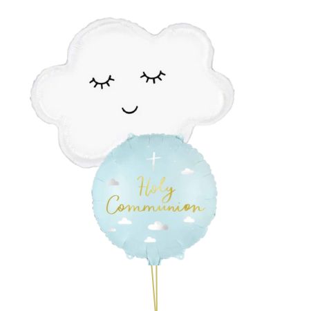 Holy Communion and Cloud Helium Bouquet I My Dream Party Shop Ruislip