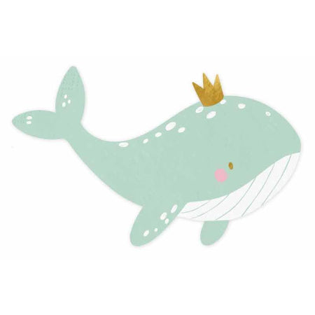 Pastel Blue Whale Shaped Napkins I Under the Sea Party Supplies I My Dream Party Shop UK