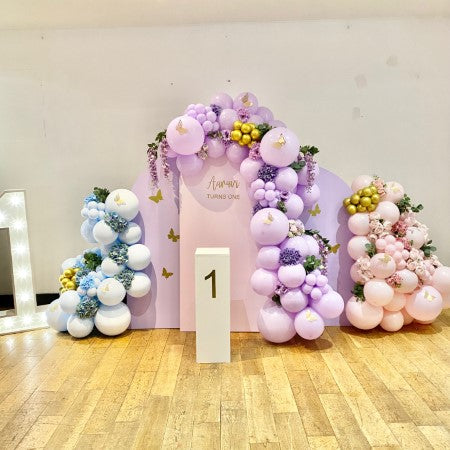 Pastel Triple Sailboard Balloon Arch I Balloon Backdrops Ruislip I My Dream Party Shop