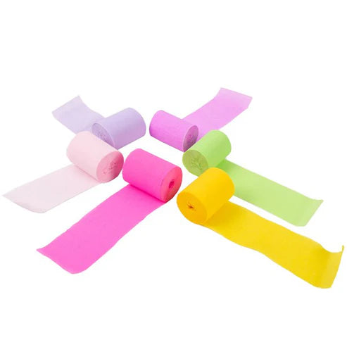 Pastel Crepe Streamers 6 Pack I Pastel Party Decorations I My Dream Party Shop UK