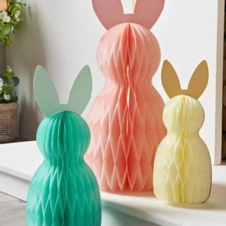 Pastel Bunny Honeycomb Decorations I Easter Decorations I My Dream Party Shop UK