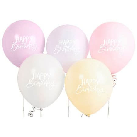 Pastel Happy Birthday Balloons I Pastel Party Decorations I My Dream Party Shop UK