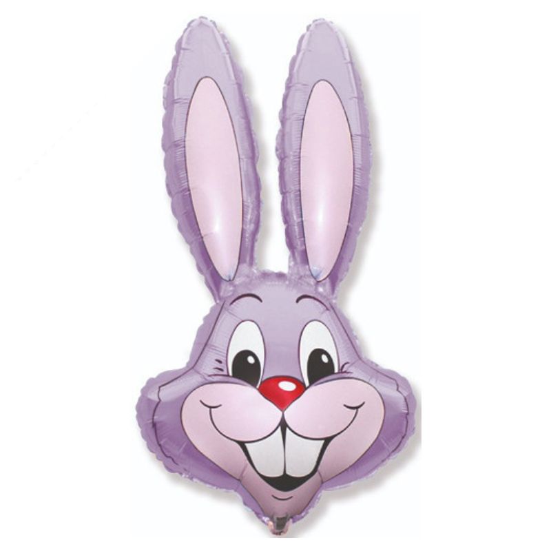 Pastel Lilac Easter Bunny Head Balloon Columns I Easter Balloon Gifts Ruislip