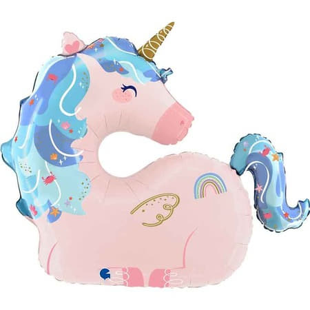Pastel Maritime Unicorn Balloon I Unicorn Party Supplies and Balloons  I My Dream Party Shop UK