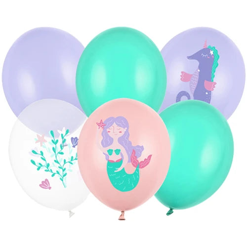 Pastel Mermaid Latex Balloons I Pastel Mermaid Party Decorations I My Dream Party Shop UK