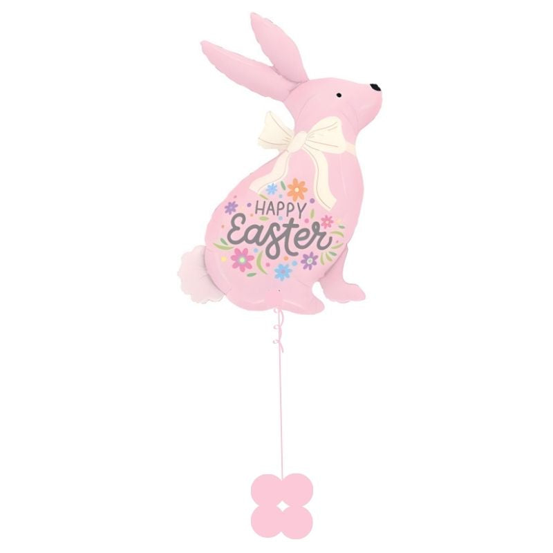 Helium Pastel Pink Happy Easter Bunny Balloon I Easter Balloons Ruislip I My Dream Party Shop 
