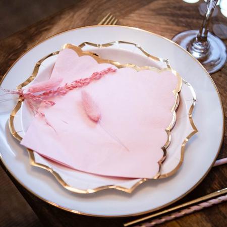 Pink and Gold Scalloped Party Napkins I Pink and Gold Party Decorations I My Dream Party Shop UK