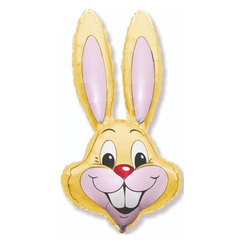 Pastel Yellow Easter Bunny Head Balloon Columns I Easter Balloon Gifts Ruislip