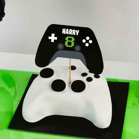 Personalisable Game Controller Cake Topper I Gamer Party Supplies I My Dream Party Shop UK