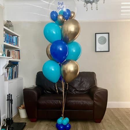 Formal Helium Bouquet with a Personalised Bubble Balloon I My Dream Party Shop Ruislip