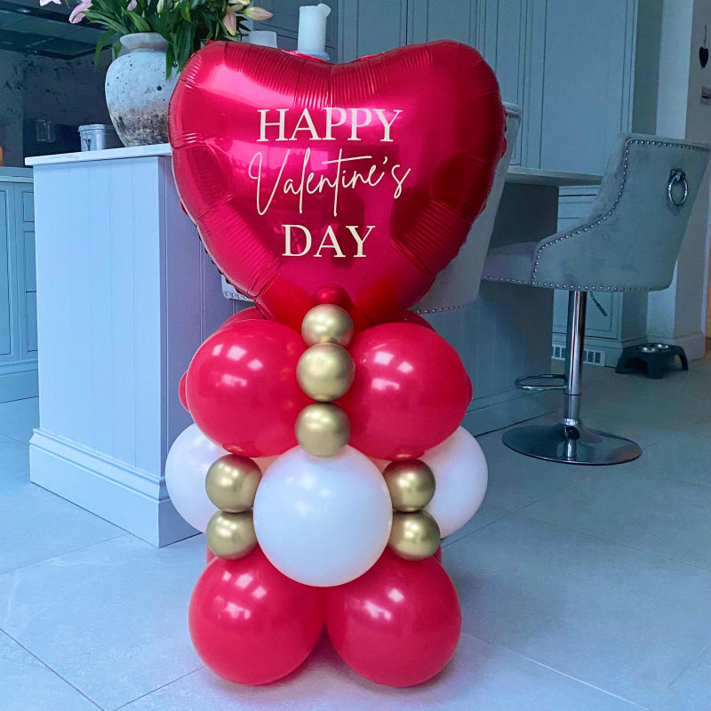 Personalised Giant Heart Balloon Column I Balloon Gifts Ruislip I My Dream Party Shop