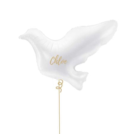 Personalised White Dove Helium Balloon I Holy Communion Balloons I My Dream Party Shop Ruislip