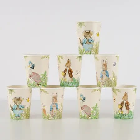 Peter Rabbit In The Garden Party Cups I Peter Rabbit Party Supplies I My Dream Party Shop UK