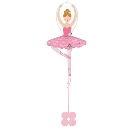 Pink Dancing Ballerina Helium Supershape Balloon I Collection Ruislip I My Dream Party Shop