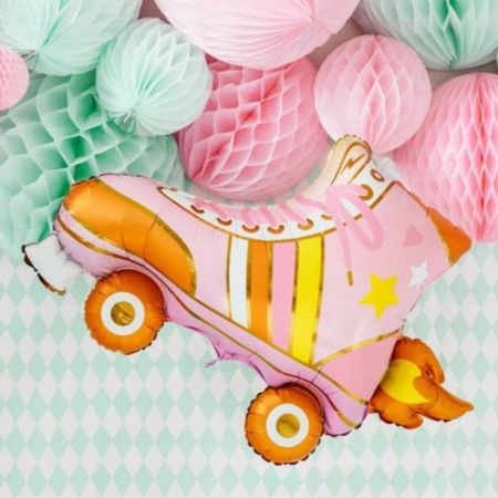 Giant Pink Roller Skate Supershape Balloon I Disco Party Supplies I My Dream Party Shop UK