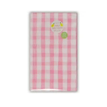 Pink Gingham Paper Table Cover I Pink Party Supplies I My Dream Party Shop UK