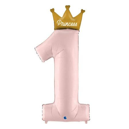 Pink 1st Birthday Princess Crown Balloon I 1st Birthday Party Decorations I My Dream Party Shop 
